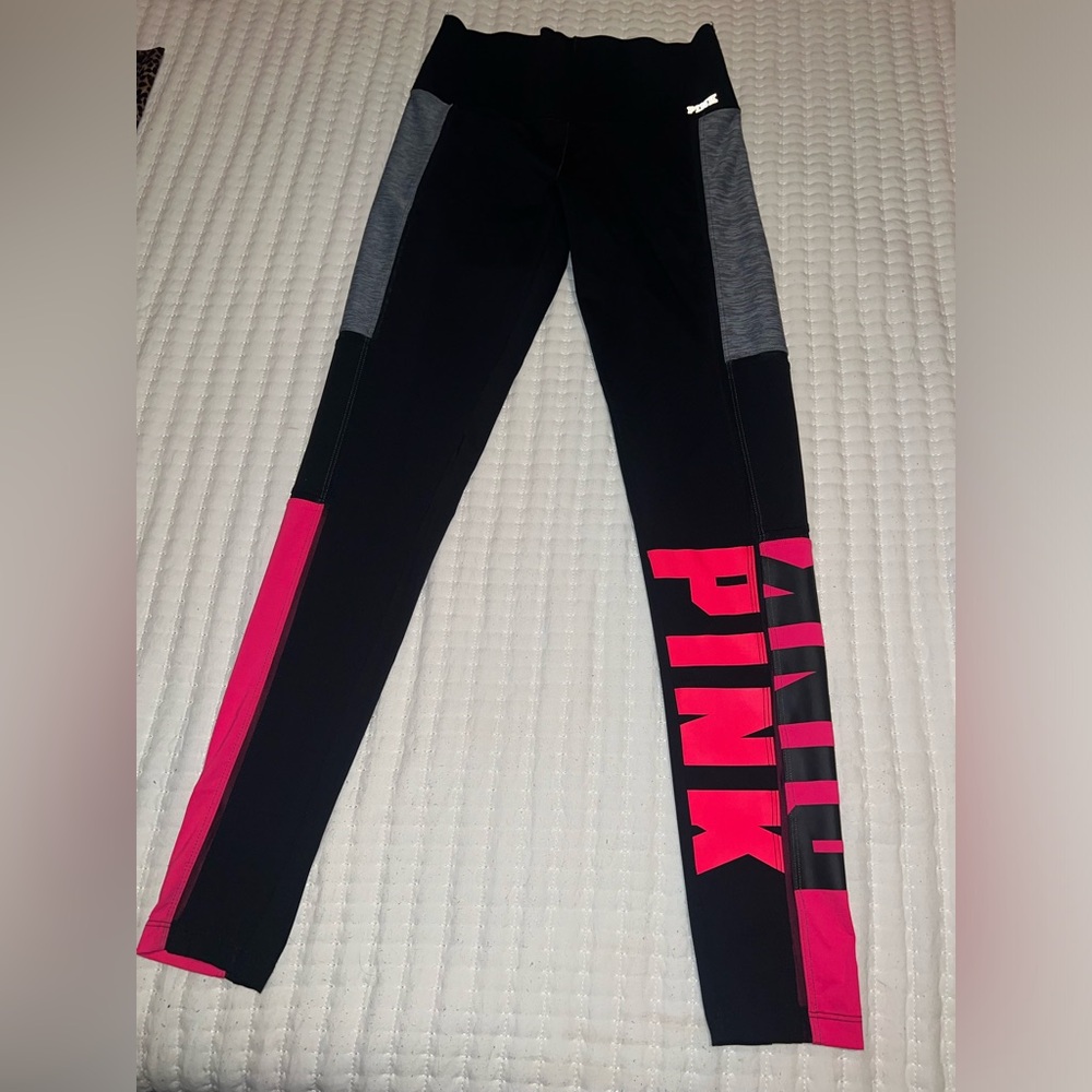PINK Victoria's Secret Black Bonded Leggings